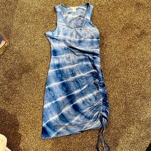 Venus - tie die ruched dress